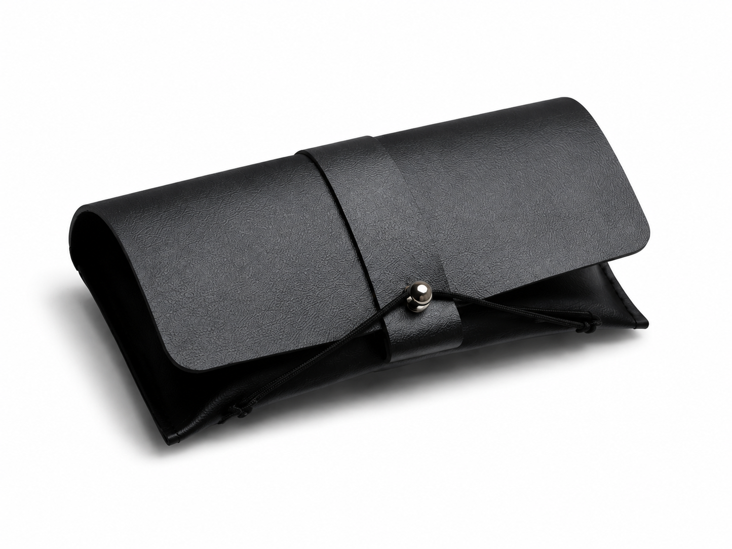 Protective black travel case included with Deep Drift NightWave Sleep Glasses for safe storage and portability.
