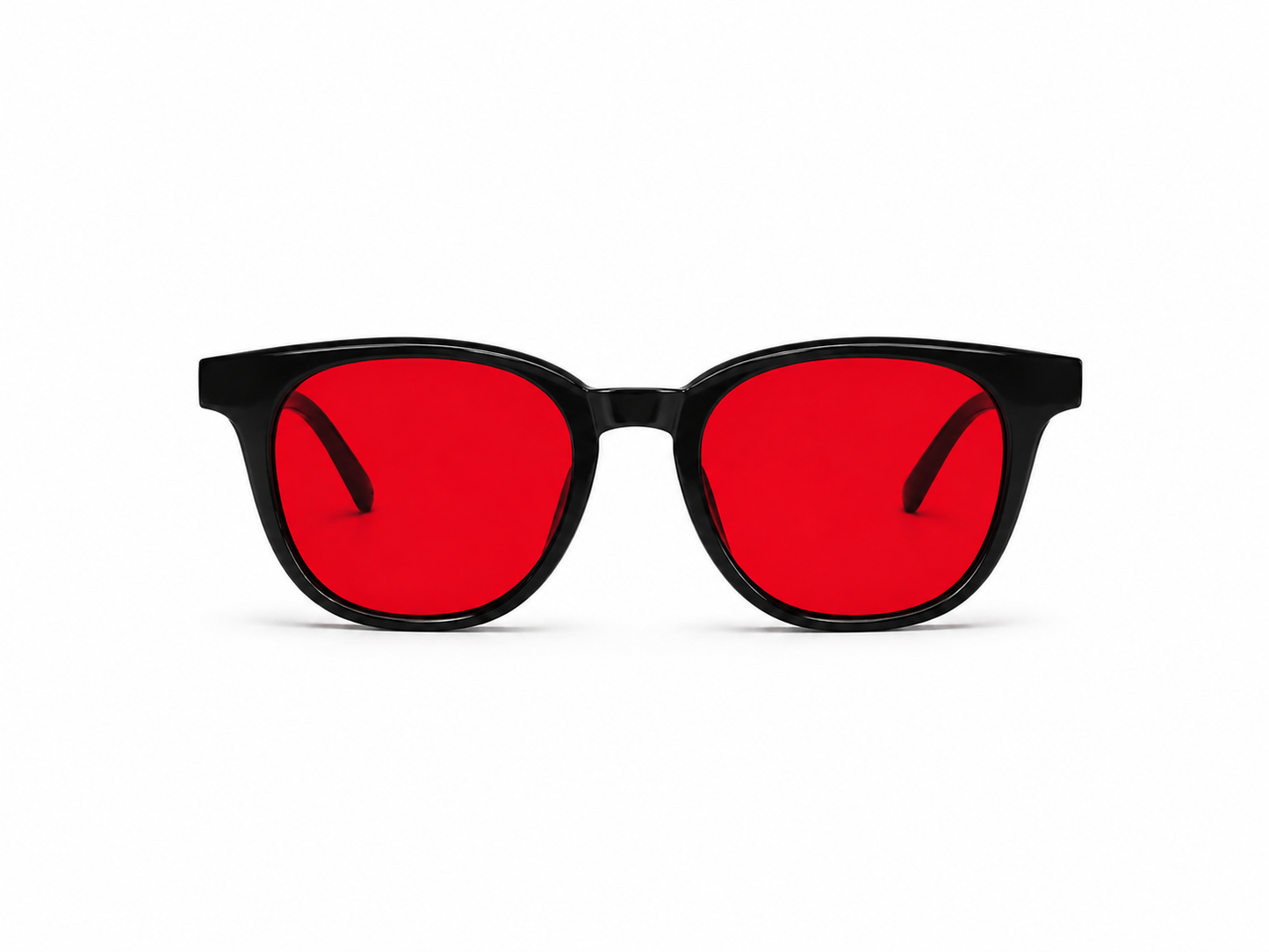 Deep Drift glasses with red lenses and black frames