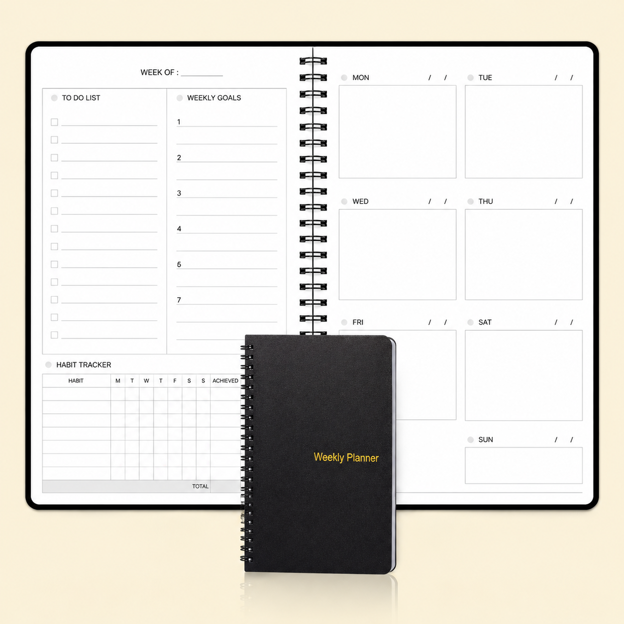 Deep Drift weekly planner and habit tracker for productivity and mindful routines